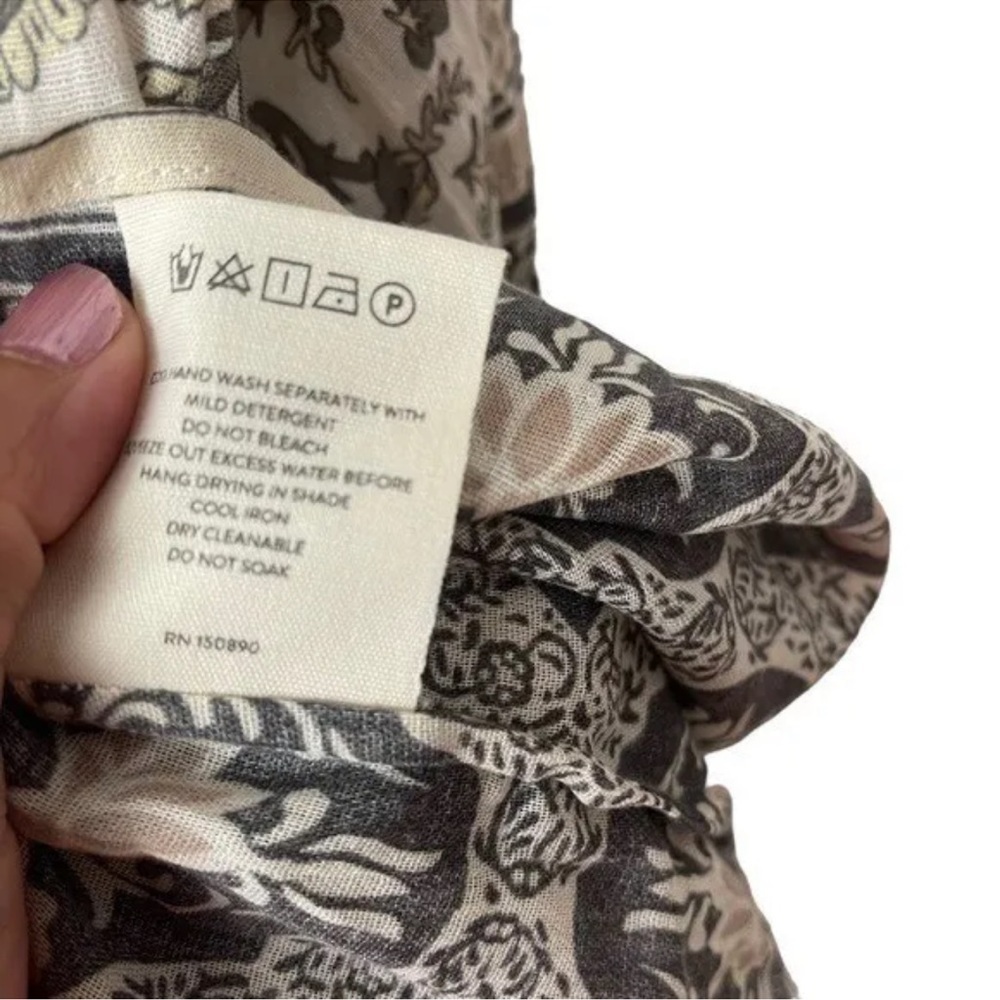 SPELL & THE GYPSY COLLECTIVE Women’s Ivory Paisley Ash Blouse Size L OVERSIZED - Picture 6 of 8